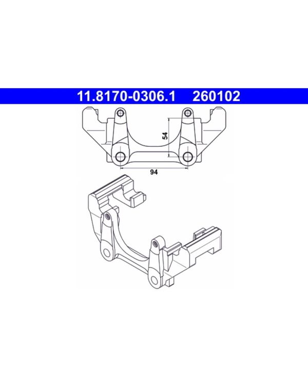 Halter Bremssattel ATE 11.8170-0306.1 für Audi VW Skoda Seat 100 C4 Avant