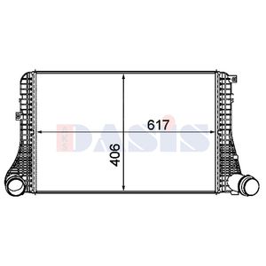 Ladeluftkühler AKS DASIS 047037N für VW Jetta IV Beetle Golf VI Variant