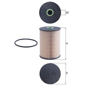 Kraftstofffilter MAHLE KX 228D für VW Audi Seat Skoda Caddy III Golf Plus V A3