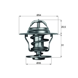 Thermostat Kühlmittel MAHLE TX 13 92D für Opel Volvo Renault Rekord D Omega A