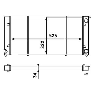 Kühler Motorkühlung MAHLE CR 340 001S für Audi VW Seat 80 B1 Golf I Jetta