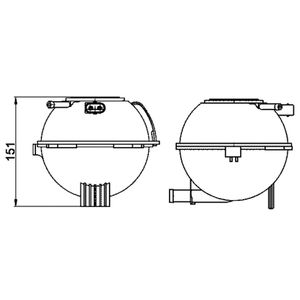 Ausgleichsbehälter Kühlmittel MAHLE CRT 22 000S für Seat Skoda Audi VW BMW A1