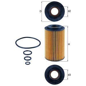 Ölfilter MAHLE OX 153/7D für Mercedes-Benz Puch S