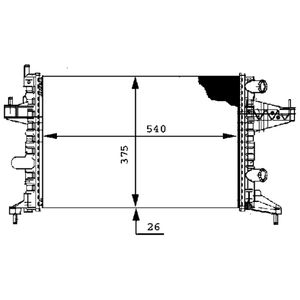 Kühler Motorkühlung MAHLE CR 388 000S für Opel Corsa C Tigra Twintop Combo Tour