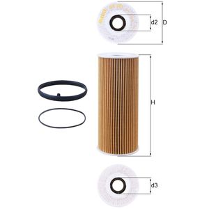 Ölfilter MAHLE OX 381D für Audi VW Porsche A6 C7 A8 D4 A7 Sportback Avant