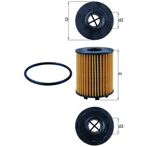 Ölfilter MAHLE OX 371D für Abarth Fiat Alfa Romeo Opel Lancia Ford Jeep Citroën