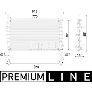 Kühler Motorkühlung MAHLE CR 2589 000P für Ford Transit