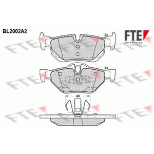 Bremsbelagsatz Scheibenbremse FTE 9010588 für BMW 3er X1