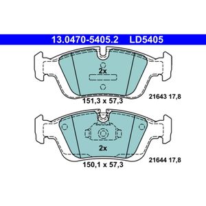 Bremsbelagsatz Scheibenbremse ATE 13.0470-5405.2 für BMW 3er Z3 Roadster