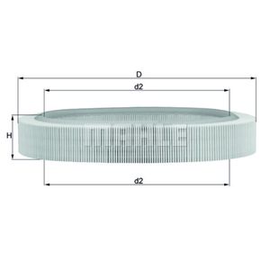 Luftfilter MAHLE LX 58 für Mercedes-Benz 190 123