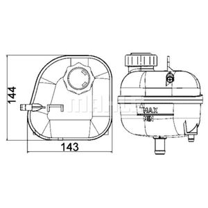 Ausgleichsbehälter Kühlmittel MAHLE CRT 85 001S für Mini