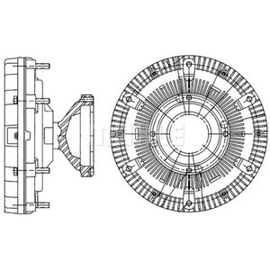 Kupplung Kühlerlüfter MAHLE CFC 210 000P