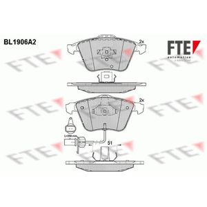 Bremsbelagsatz Scheibenbremse FTE 9010495 für Audi Seat A6 C6 Avant A8 D3