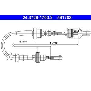 Seilzug Kupplungsbetätigung ATE 24.3728-1703.2