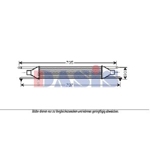 Ladeluftkühler AKS DASIS 087005N für Fiat Grande Punto Evo