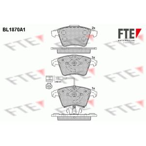 Bremsbelagsatz Scheibenbremse FTE 9010450 für VW Transporter T5 Multivan