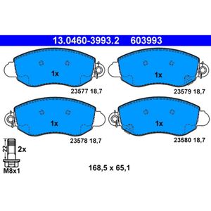 Bremsbelagsatz Scheibenbremse ATE 13.0460-3993.2 für Ford Transit