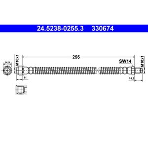 Bremsschlauch ATE 24.5238-0255.3 für Mercedes-Benz S