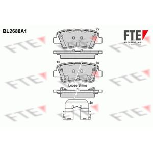 Bremsbelagsatz Scheibenbremse FTE 9010918 für Hyundai Kia Ssangyong Sonata V I30