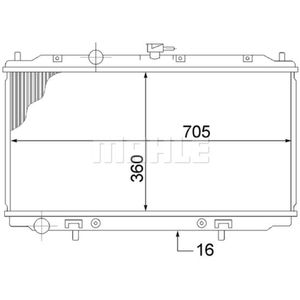 Kühler Motorkühlung MAHLE CR 1486 000S