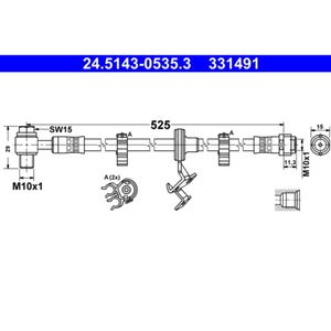 Bremsschlauch ATE 24.5143-0535.3 für Mercedes-Benz M