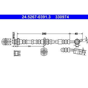 Bremsschlauch ATE 24.5267-0391.3