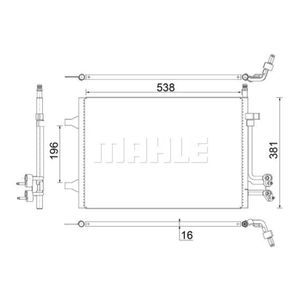 Kondensator Klimaanlage MAHLE AC 692 000S für Ford Fiesta V Fusion