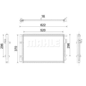 Kondensator Klimaanlage MAHLE AC 918 000P für Hyundai I20 II Active