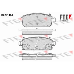 Bremsbelagsatz Scheibenbremse FTE 9010862 für Opel Chevrolet Vauxhall Orlando