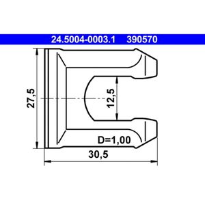 ATE 24.5004-0003.1 Halter, Bremsschlauch