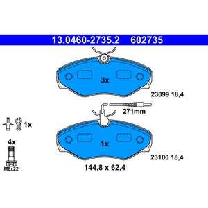 Bremsbelagsatz Scheibenbremse ATE 13.0460-2735.2 für Renault Espace III