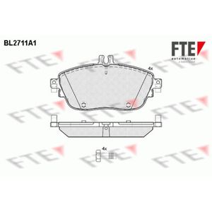 Bremsbelagsatz Scheibenbremse FTE 9010937 für Mercedes-Benz B Sports Tourer CLA