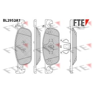 Bremsbelagsatz Scheibenbremse FTE 9011195 für Dacia Renault Lada Sandero II Xray