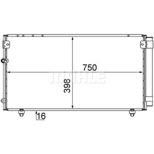 Kondensator Klimaanlage MAHLE AC 606 000S