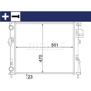 Kühler Motorkühlung MAHLE CR 1504 000S für Opel Renault Vivaro A Trafic II