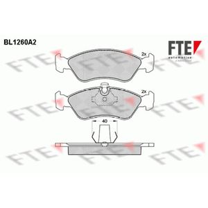 Bremsbelagsatz Scheibenbremse FTE 9010081 für Opel Vectra A Omega Calibra