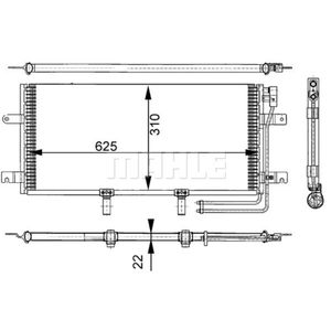 Kondensator Klimaanlage MAHLE AC 332 000S für VW Transporter T4