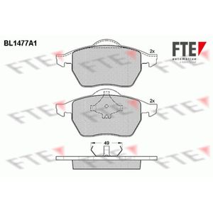 Bremsbelagsatz Scheibenbremse FTE 9010207 für VW Ford Seat Sharan Galaxy I