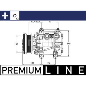 Kompressor Klimaanlage MAHLE ACP 1099 000P für Jaguar S-Type II