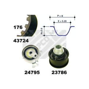 Zahnriemensatz MAPCO 23724 für Opel Astra F CC Vectra A G Caravan