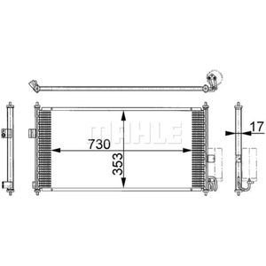 Kondensator Klimaanlage MAHLE AC 674 000S