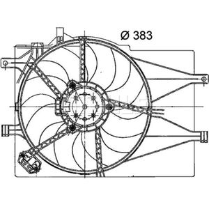 Lüfter Motorkühlung MAHLE CFF 201 000P für Fiat Palio Weekend Siena