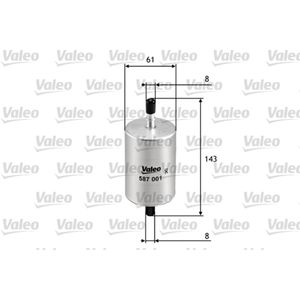 Kraftstofffilter VALEO 587001 für Renault Citroën Peugeot Fiat Dacia Lancia Smart