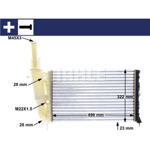 Kühler Motorkühlung MAHLE CR 346 000S für Fiat Lancia Punto Y