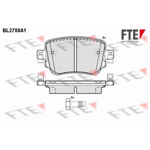 Bremsbelagsatz Scheibenbremse FTE 9010982 für Seat Audi VW Skoda Alhambra Q3