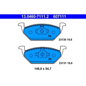 Bremsbelagsatz Scheibenbremse ATE 13.0460-7111.2 für Seat Audi VW Skoda Ibiza IV