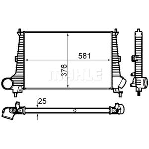 Ladeluftkühler MAHLE CI 300 000P für Saab 9-5