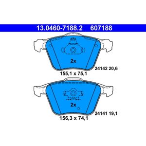 Bremsbelagsatz Scheibenbremse ATE 13.0460-7188.2 für Volvo Xc90 I