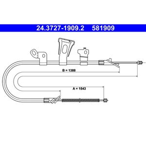 Seilzug Feststellbremse ATE 24.3727-1909.2