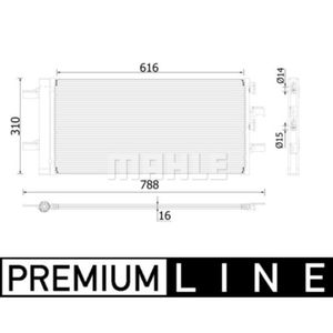 Kondensator Klimaanlage MAHLE AC 891 000P für BMW Mini 2er X1